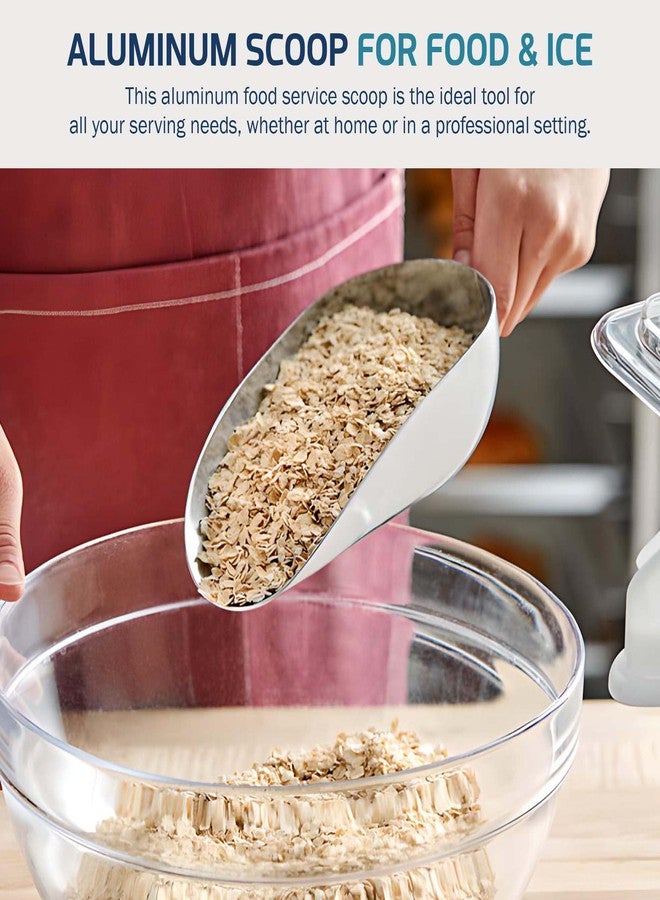 OCSParts OCS Parts Aluminum 11-Inch Food and Ice Scoop | 24-Ounce | Professional Grade Scooper for Ice, Flour, Candy, Sugar, Rice, Popcorn, Coffee, and Beans for Home or Commercial Kitchens - Image 3